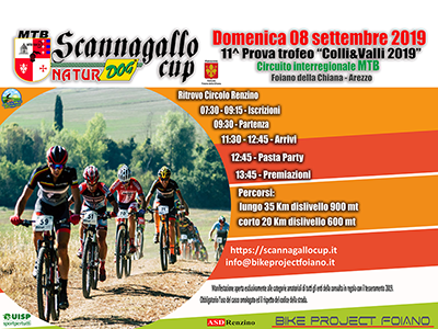 Ecco la locandina per l'edizione 2019 della MTB Scannagallo CUP